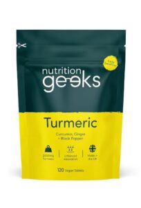 Turmeric Tablets 2000mg with Black Pepper & Ginger - 120 High Strength Curcumin Supplements - Easy Swallow Tablets (Not Turmeric Capsules or Powder) - Vegan - UK Made (Packaging Design May Vary)